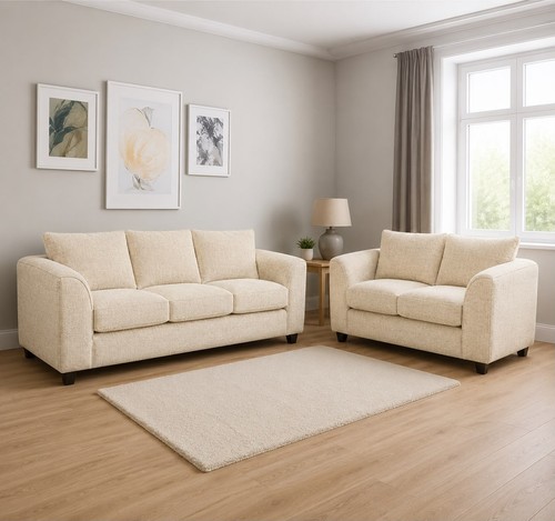 Seater sofa set cream - 3, 2