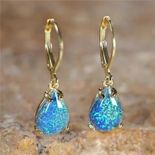 9ct Gold Gf Opal White Fire