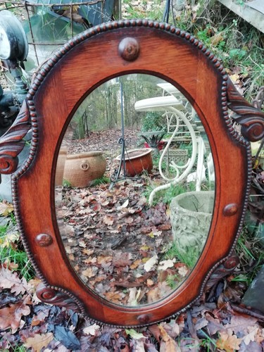 Large 1920 antique oval - antique, oak