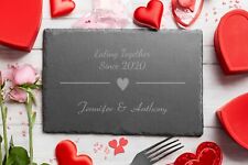 Personalised Slate Placemat and Coaster Sets, Valentine's Day Dining, Gift