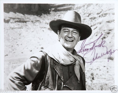 John wayne signed photograph - signed,