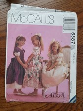 McCall's 6887 Children's and Girls Party, Flower Girl, Costume Dresses. 7,8,10