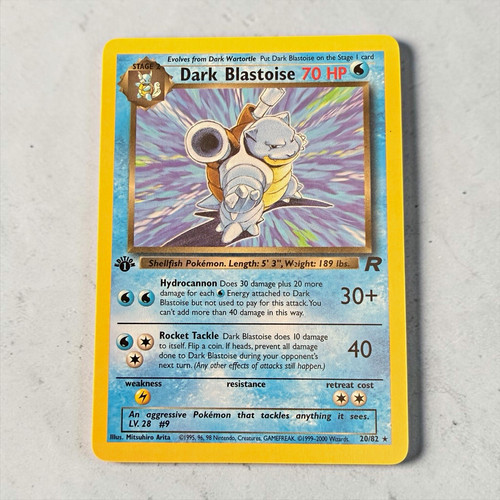 Dark blastoise 1st - dark, 20/82