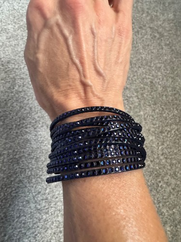 Swarovski leather suede