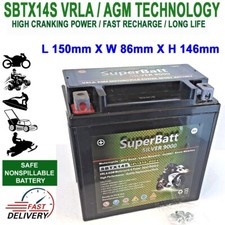 SuperBatt SBTX14S AGM Battery