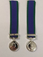 Miniature General Service Medal With Ribbon GSM - With Or Without N.I Bar