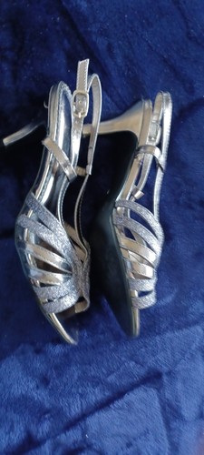 Silver bronze strappy sandals - strappy,