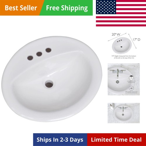 573428 oval drop sink - drop-in,