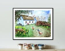Watercolour Irish Landscape Painting Limited Edition Print from Original by ili