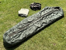 KL FEUCHTER RINGELAI :  German Army Military Mummy Sleeping Bag With Liner + Bag
