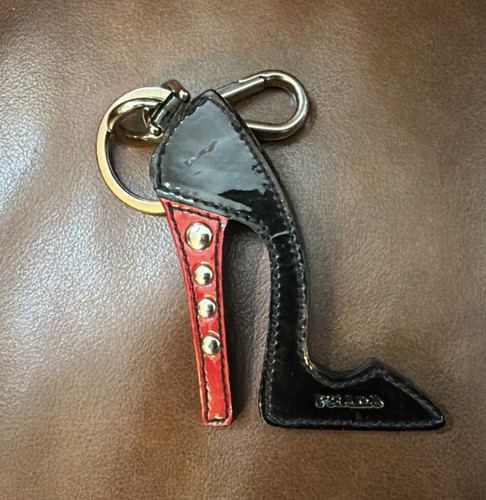 Prada keychain patent - patent, leather