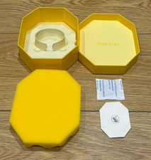 Genuine Original Swarovski Jewellery Bangle Large Yellow Presentation Box Case