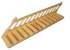 Bare Wood Narrow Staircase