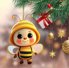 Cute Bumble Bee  Hanging Bag Charm Kawaii Animal Gift Idea