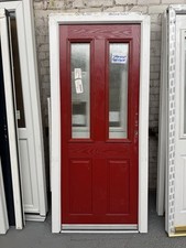 Brand New Stunning Composite Front Door - Red   900 X 2010 Mm