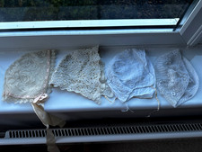 4 Assorted Victorian Baby / Dolls Handmade Bonnets