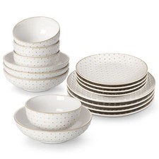 MALACASA 16-Piece Ivory White