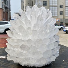 30.5LB Newly discovered white Phantom Quartz Crystal Cluster mineral samples