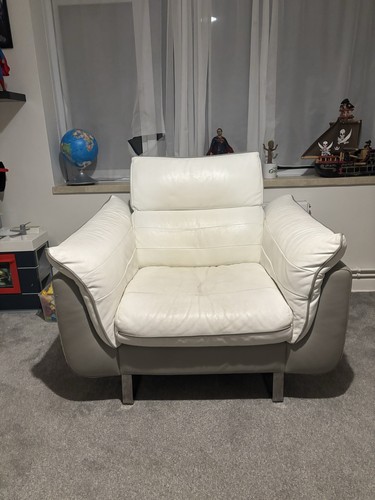 Luxurious white and - grey, large
