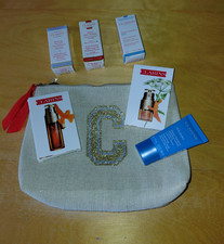 Clarins Make up/Toiletry Bag with Clarins Products/Minis - NEW