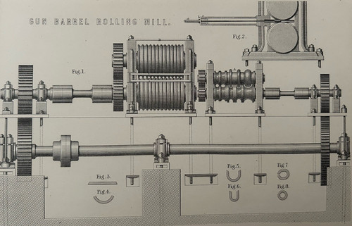 Antique print gun barrel - antique,