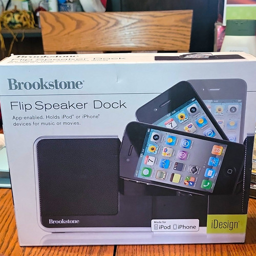 Brookstone flip speaker - speaker, dock