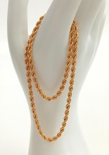 Exquisite 18ct Yellow Gold Rope Link Chain Necklace 39.5cm 6.59g Stamped 750