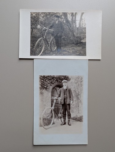 Old photo cycling bike man - 2,