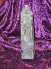Blue Moss Agate Tower Druzy 7