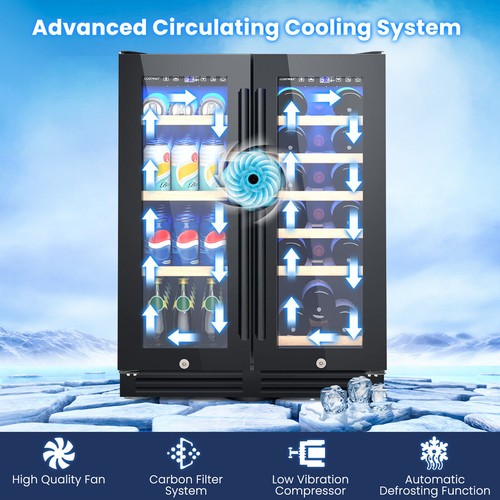 120l double door dual zone - door,