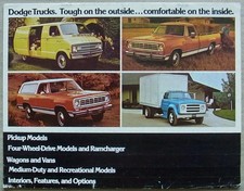 DODGE Trucks USA 1976 Sales Brochure Ref 81-305-6124 Pickup Ramcharger Vans