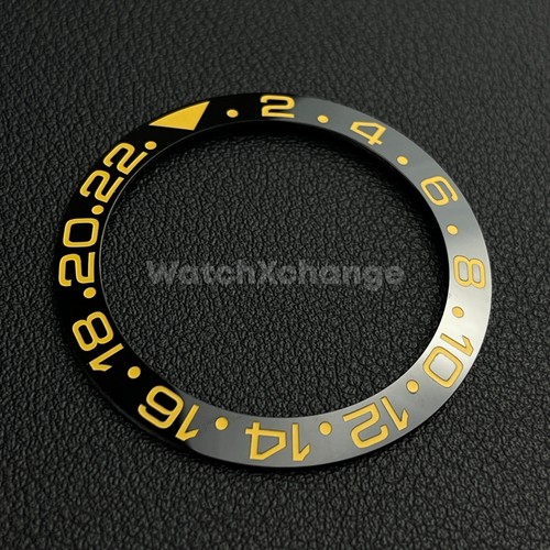 Black gold ceramic bezel - black, &