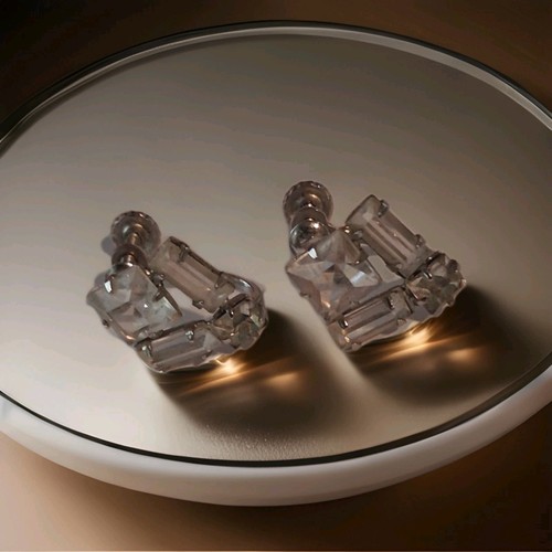 Vintage sterling silver clear - sterling,