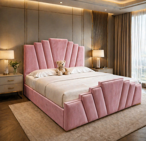 Crown ottoman bed frame - bed, gas
