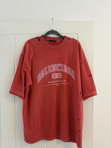 Balenciaga red distressed - red,