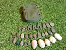 Aqua pouch full of carp fishing leads weights job lot CARP FISHING SET UP