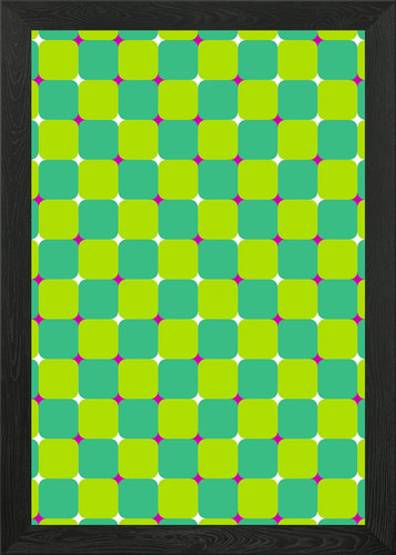 Moving optical illusion - optical, green