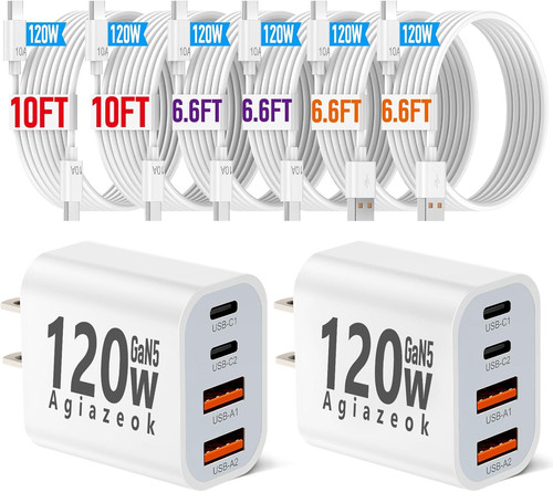 2pack 120w usb fast charging - usb,