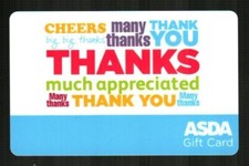 ASDA ( UK ) Thanks, Much Appreciated ( 2010 ) Gift Card ( $0 )