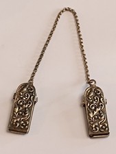 Vintage / Cloak / Shawl / Sweater Clips / Handkerchief / Repousse Effect (2098)