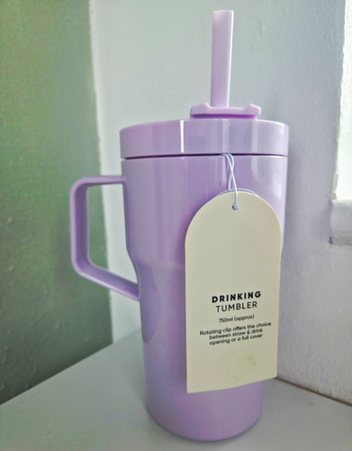 Purple plastic 750ml tumbler - plastic,