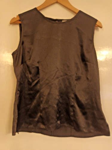 Vtg richards shiny black - black, satin