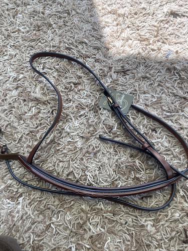 Brown full size flash noseband - brown,