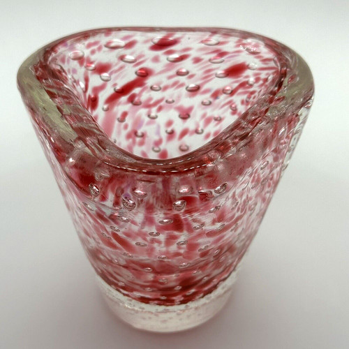 Pink mottled speckled triangle - mottled,