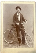 antique cabinet card BICYCLE