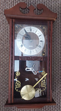 Vintage Wood Wall Clock Mechanical Pendulum Korean Made LAVA 31 Day Wall Clock