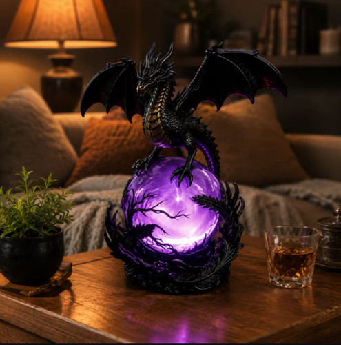 Halloween gothic dragon led - gothic,