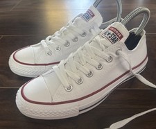 Converse All Star Low Canvas Sneakers Trainers White Uk Size 5