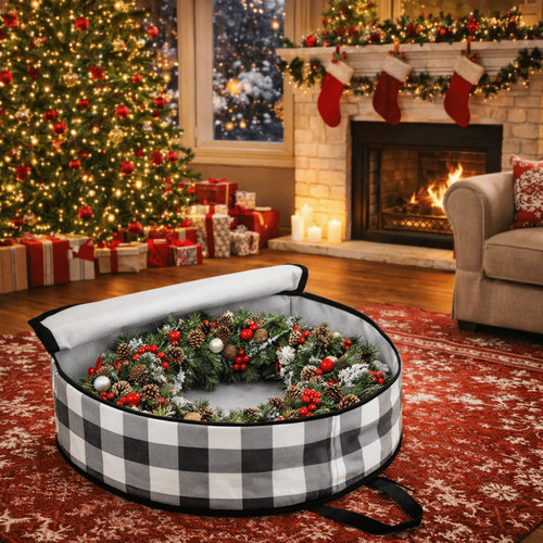 Christmas wreath bag - bag, zipped