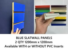 2QTY BLUE SLATWALL PANEL BOARD
